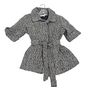 Merona Black And White Peacoat With Belt Size XS